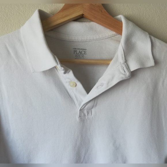 🌺💙 Bundle & Save The Children's Place Long Sleeve Pique Polo White Size XL - Picture 4 of 6